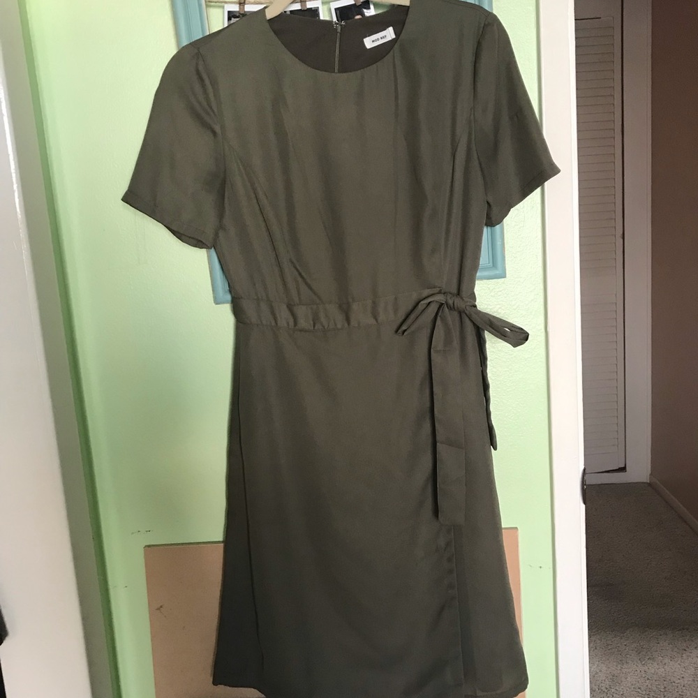 Clad + Cloth Olive Green Dress